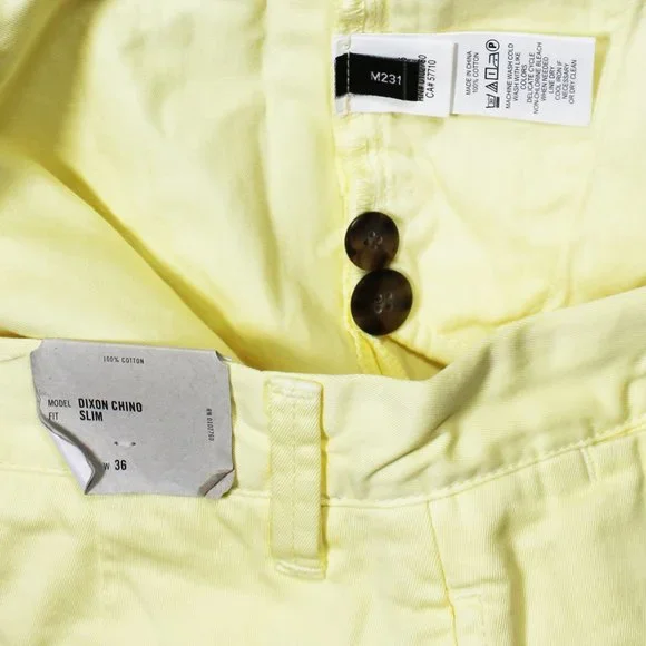 Jack Spade Yellow Men's Chino Trousers Size 36 NWT Dixon Chino Slim - Picture 7 of 9